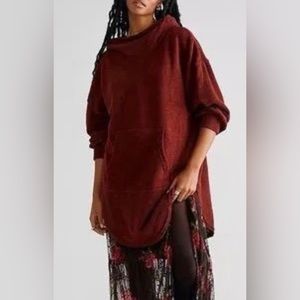 Free People Beach Everywhere Hoodie Women's Size S Long Sleeve Oversized NWT